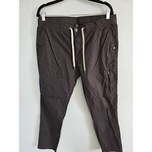 Vuori Ripstop Climber Pants Mens Extra Large Gray Elastic Waist Zip Pockets V412